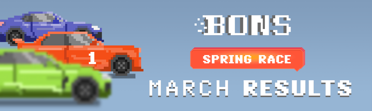 SPRING RACE: MARCH RESULTS